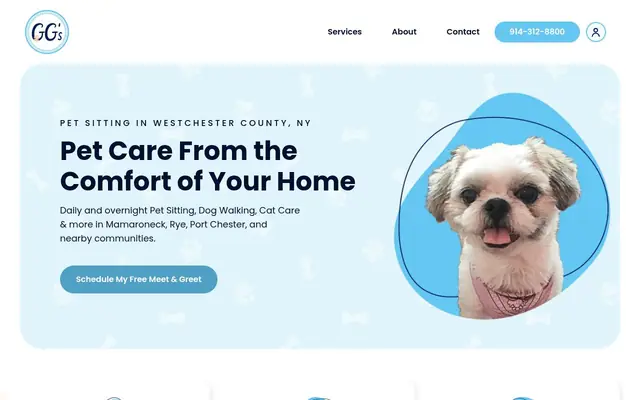 Homepage of GG's Dog Walking & Pet Care – cat sitter in Bronx, NY