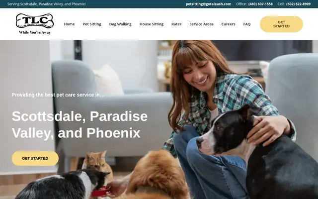 Homepage of TLC While You're Away – cat sitter in Scottsdale, AZ