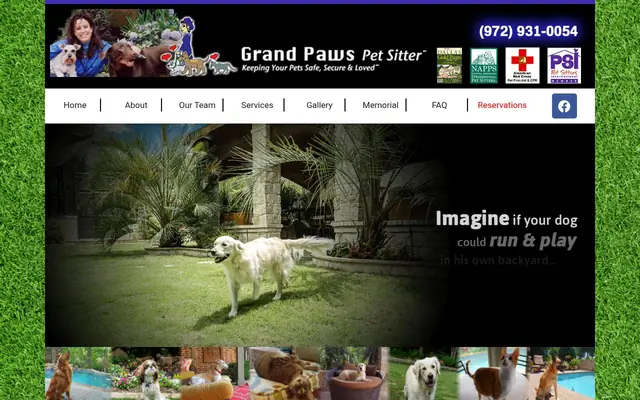 Homepage of Grand Paws Pet Sitter – cat sitter in Carrollton, TX