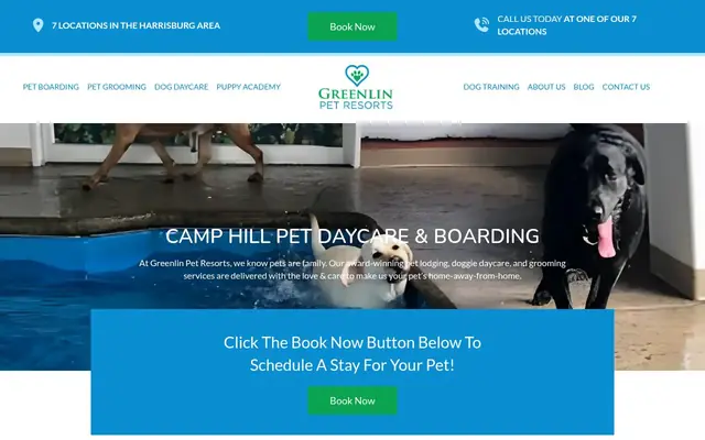 Homepage of Greenlin Pet Resorts – cat sitter in Camp Hill, PA