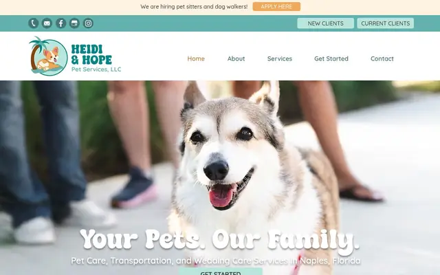 Homepage of Heidi & Hope Pet Services, LLC – cat sitter in Naples, FL