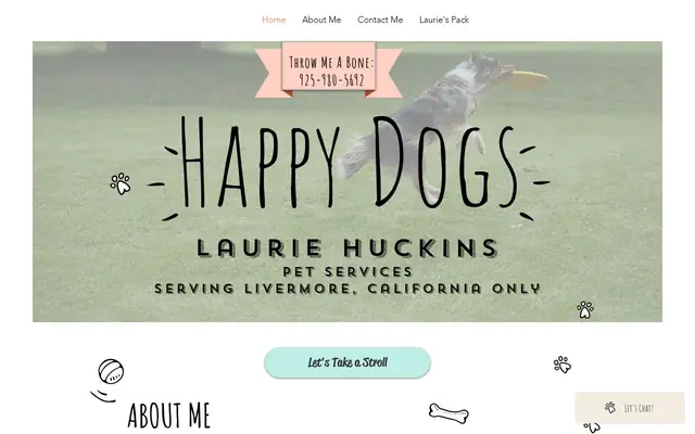 Homepage of Happy Dogs Pet Service – cat sitter in Pleasanton, CA