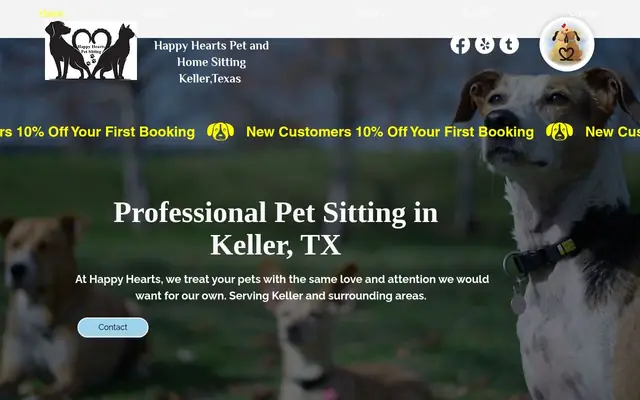 Homepage of Happy Hearts Pet and Home Sitting – cat sitter in Southlake, TX