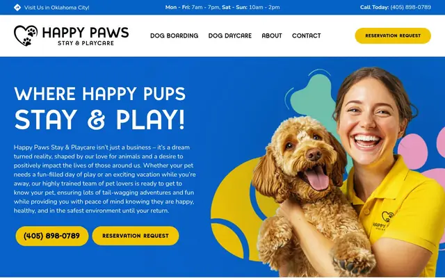 Homepage of Happy Paws Stay and Playcare – cat sitter in Oklahoma City, OK