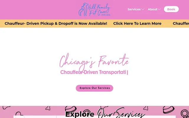 Homepage of Hill Family Pet Care – cat sitter in Chicago, IL