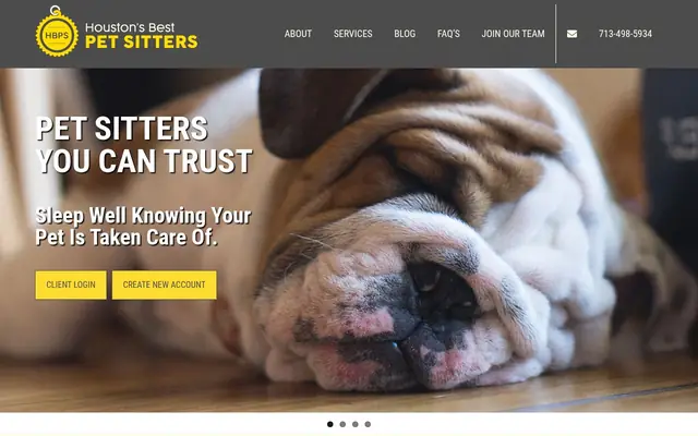 Homepage of Houston's Best Pet Sitters – cat sitter in Houston, TX