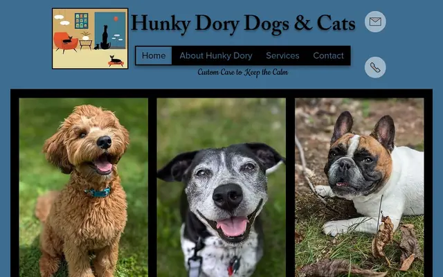Homepage of Hunky Dory Dogs and Cats Dog Walking & Pet Sitting – cat sitter in Merrimack, NH