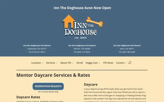 Homepage of Inn The Doghouse – cat sitter in Mentor, OH