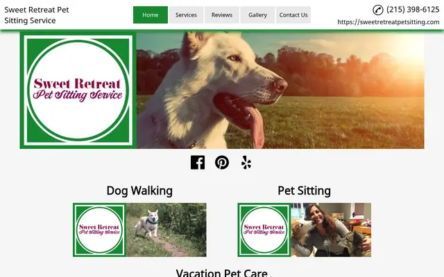 Homepage of Sweet Retreat Pet Sitting Service – cat sitter in Huntingdon Valley, PA