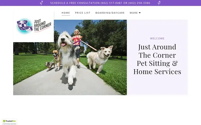 Homepage of Just Around The Corner – cat sitter in Phoenix, AZ