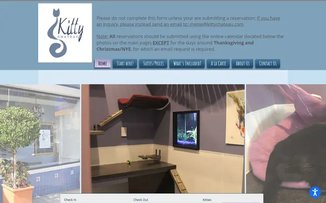 Homepage of The Kitty Chateau – cat sitter in San Francisco, CA
