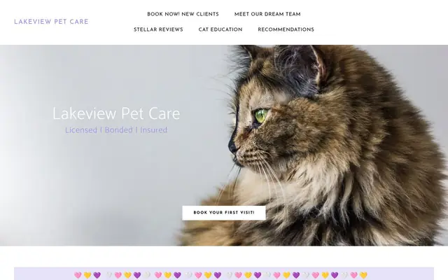 Homepage of Lakeview Pet Care – cat sitter in Illinois