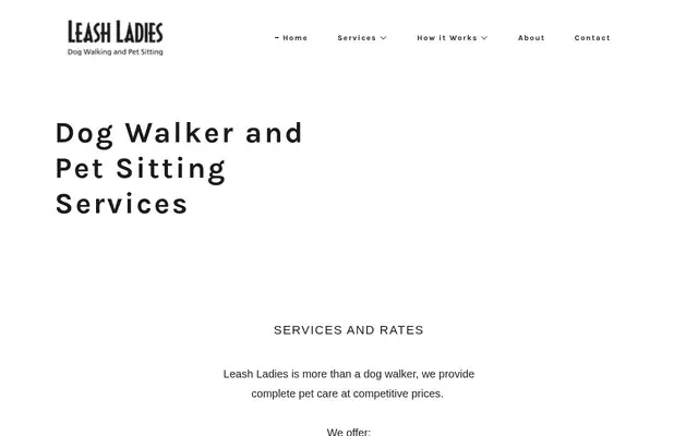 Homepage of Leash Ladies – cat sitter in Holland, PA