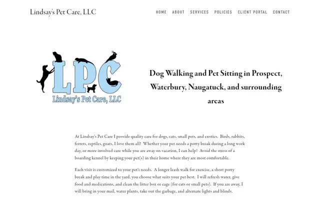 Homepage of Lindsay's Pet Care LLC – cat sitter in Middlebury, CT
