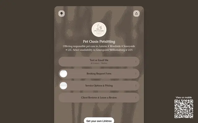 Homepage of Pet Oasis Petsitting – cat sitter in Astoria, NY