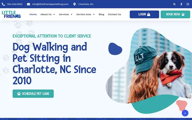Homepage of Little Friends Pet Sitting & Dog Walking – cat sitter in North Carolina