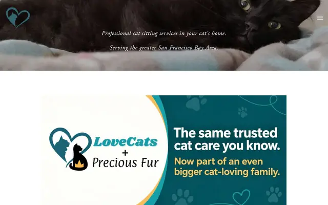 Homepage of LoveCats Cat Sitting – cat sitter in Milpitas, CA