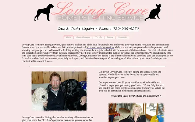 Homepage of Loving Care Home Pet Sitting Services – cat sitter in East Windsor, NJ
