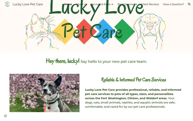 Homepage of Lucky Love Pet Care, LLC – cat sitter in Temple Hills, MD
