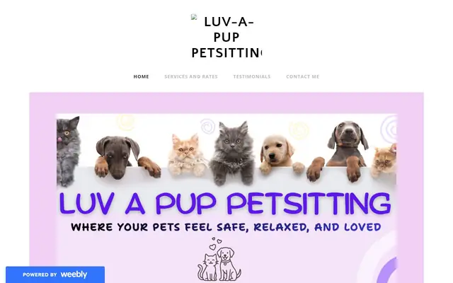 Homepage of Luv-A-Pup Petsitting – cat sitter in Hadley, MA