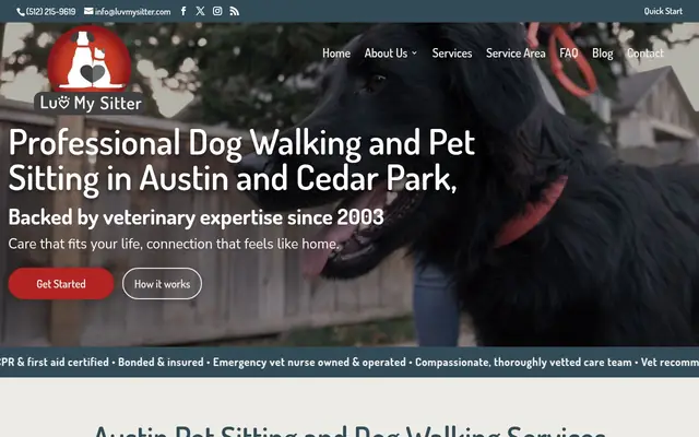 Homepage of Luv My Sitter – cat sitter in Austin, TX