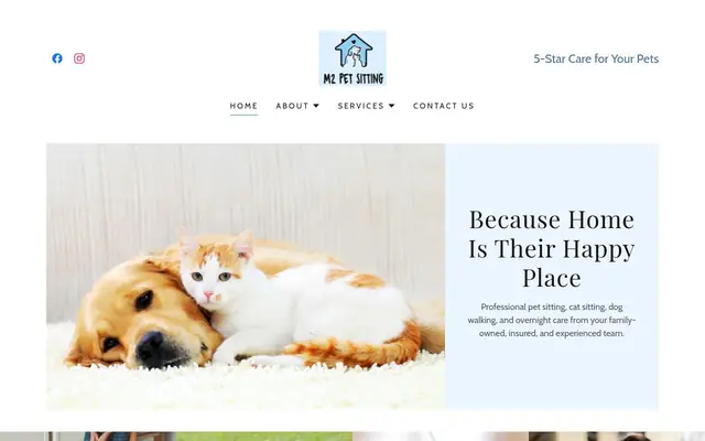 Homepage of M2 Pet Sitting – cat sitter in Matthews, NC