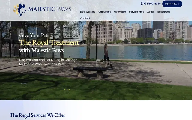 Homepage of Majestic Paws Chicago – cat sitter in Illinois
