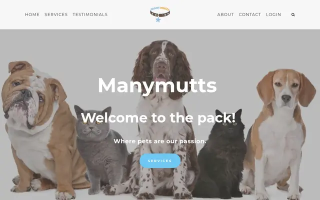 Homepage of Manymutts Pet Care – cat sitter in West Hollywood, CA