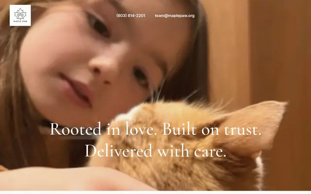 Homepage of Maple Paw – cat sitter in Allston, MA