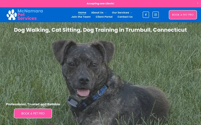 Homepage of McNamara Pet Services – cat sitter in Westport, CT