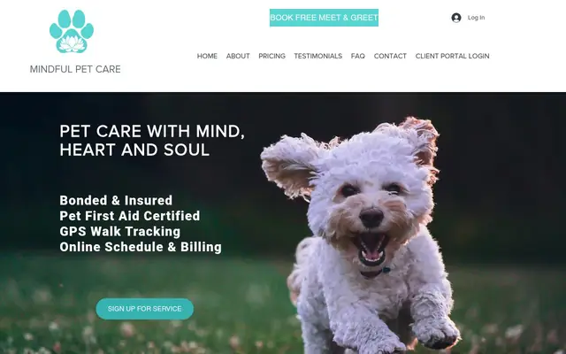 Homepage of Mindful Pet Care – cat sitter in Austin, TX