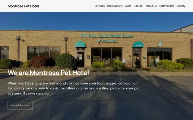 Homepage of Montrose Pet Hotel – cat sitter in Fairfax, VA