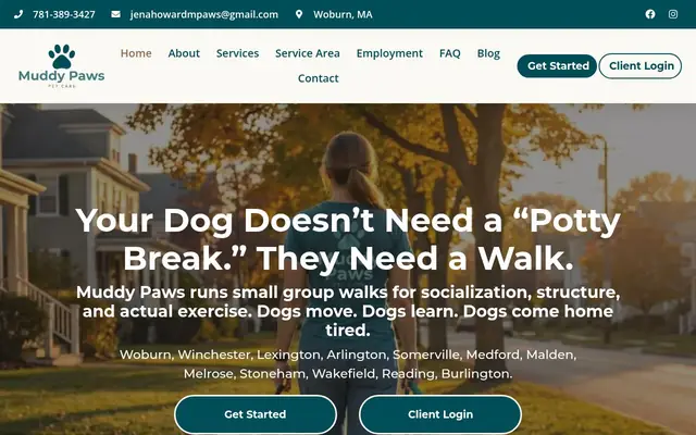 Homepage of Muddy Paws – cat sitter in Woburn, MA