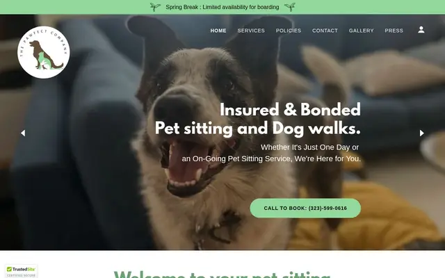 Homepage of The Pawfect Company – cat sitter in Los Angeles, CA