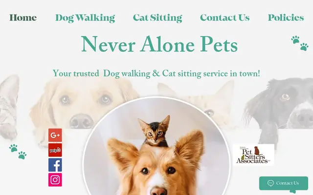 Homepage of Never Alone Pets- Dog walking & Cat sitting. Astoria Dog walkers and Cat sitters – cat sitter in Astoria, NY