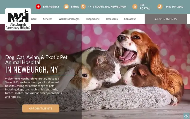 Homepage of Newburgh Veterinary Hospital – cat sitter in Newburgh, NY