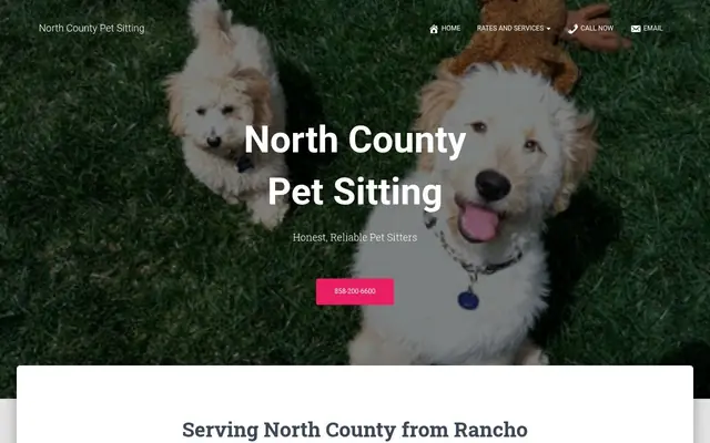 Homepage of North County Pet Sitting – cat sitter in San Diego, CA