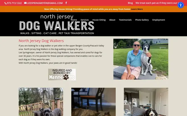 Homepage of North Jersey Dog Walking Service – cat sitter in Woodcliff Lake, NJ