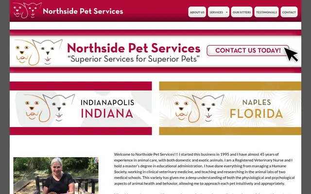 Homepage of Northside Pet Services – cat sitter in Indianapolis, IN