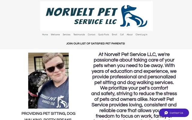 Homepage of Norvelt Pet Service LLC – cat sitter in Mt Pleasant, PA