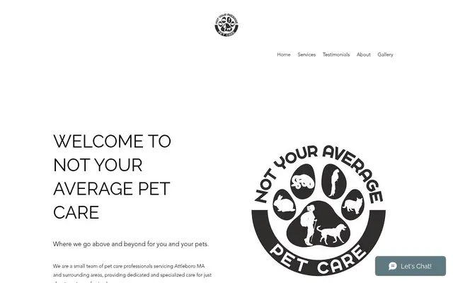 Homepage of Not Your Average Pet Care LLC – cat sitter in Norton, MA