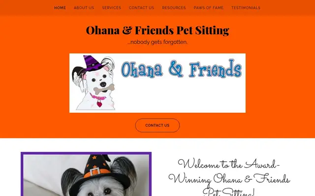 Homepage of Ohana & Friends Pet Sitting – cat sitter in Burbank, CA