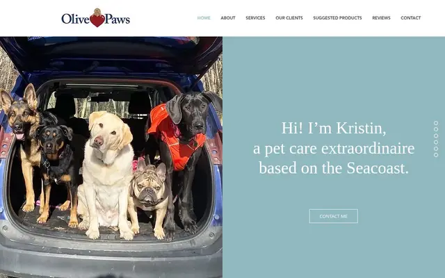 Homepage of Olive Paws LLC – cat sitter in Kittery, ME