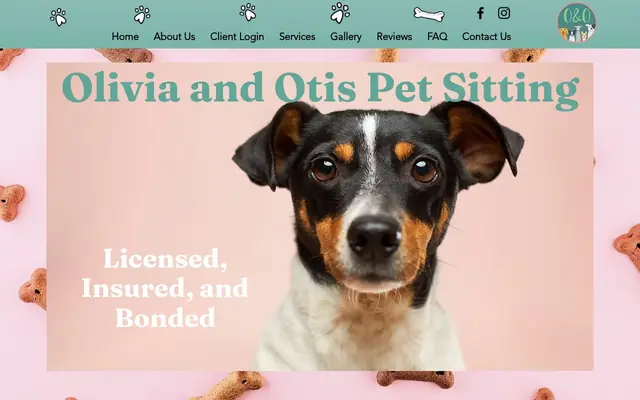 Homepage of Olivia and Otis Pet Sitting – cat sitter in Wilmington, DE