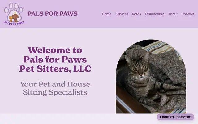 Homepage of Pals for Paws Pet Sitters – cat sitter in Campbell, CA