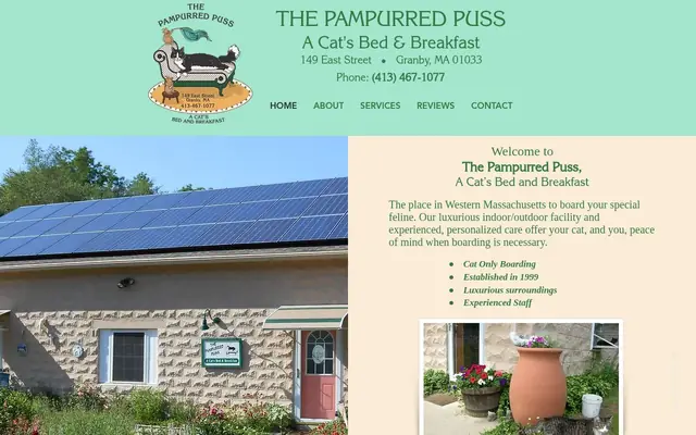 Homepage of Pampurred Puss – cat sitter in Granby, MA