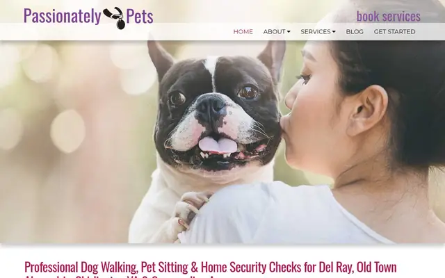 Homepage of Passionately Pets – cat sitter in Alexandria, VA