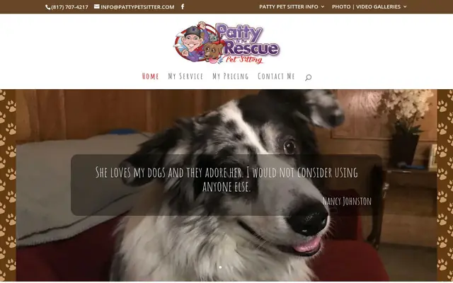 Homepage of Patty to the Rescue Pet Sitting – cat sitter in Euless, TX