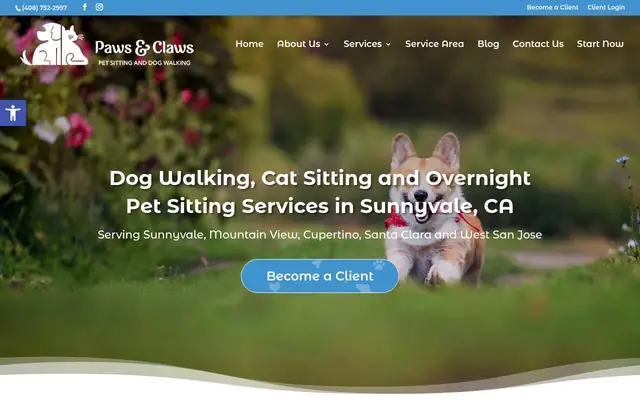 Homepage of Paws and Claws Pet Sitting and Dog Walking – cat sitter in Milpitas, CA