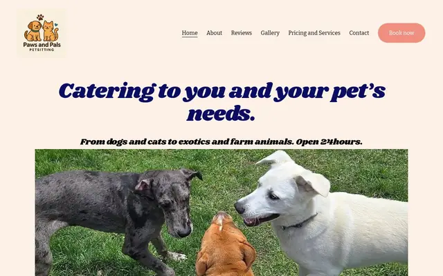 Homepage of Paws and Pals Petsitting – cat sitter in New Cumberland, PA